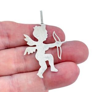 Vintage Sterling Silver 925 Cupid Bow Pendant